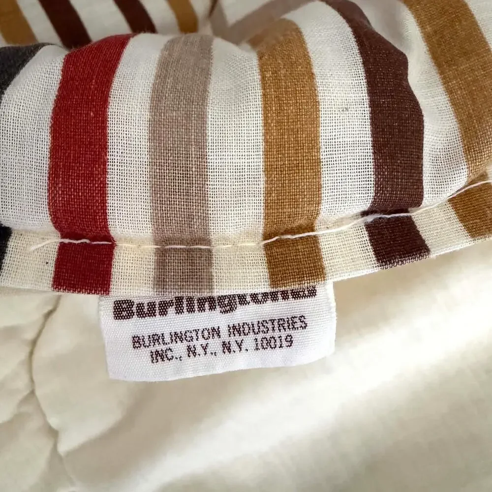 Vintage Vera Neumann for Burlington Reversible Cotton Bedspread Quilt 75” x 79”